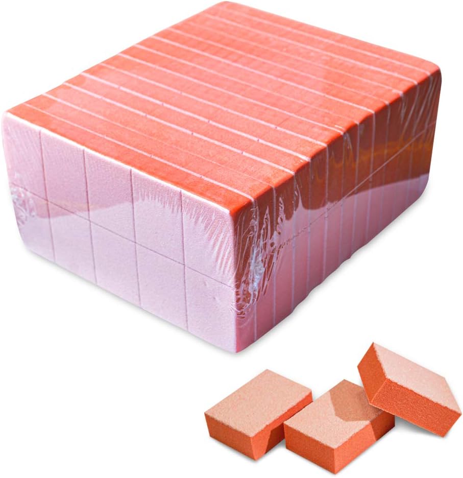 Karlash Nail Mini Orange Buffer Block File 80/100 Grit (130 Count)