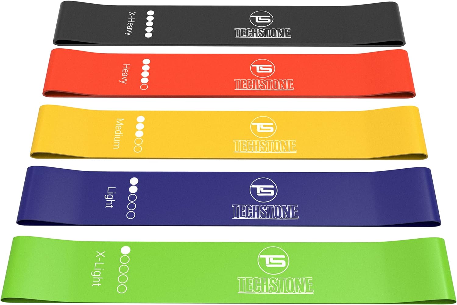 TechStone Resistance Bands Set Pack of 5 Levels