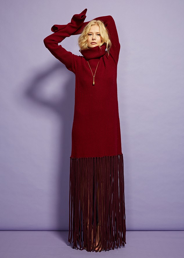 Fringed dress, £299, earrings £130, necklace, £100, jigsaw-online.com