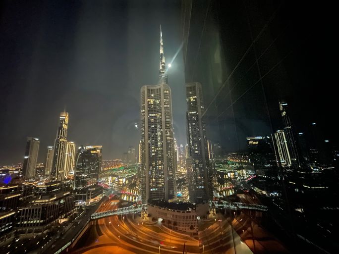 Blue moon over Burj Khalifa 