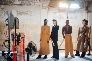 Backstage at Dries Van Noten Men's Spring 2024