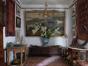 The entrance hall of interior designer Robert Kime's London apartment. Kime's personal collection goes under the hammer on Oct. 4 at Dreweatts in Berkshire, England.