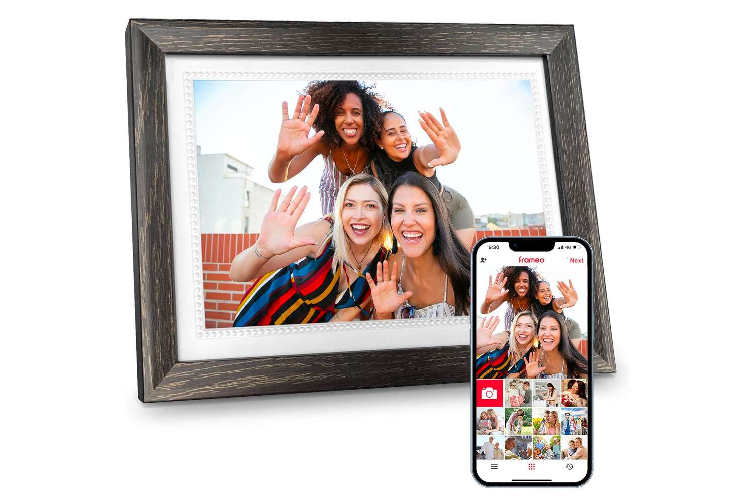 Amazon Frameo Wood Grain Digital Picture Frame