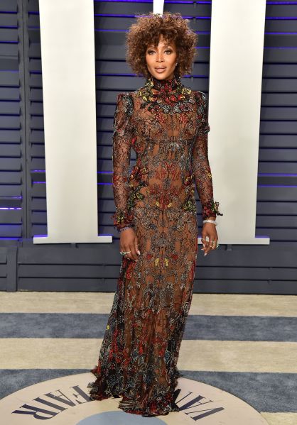 Image: Naomi Campbell attending the 2019 Vanity Fair Oscar Party.