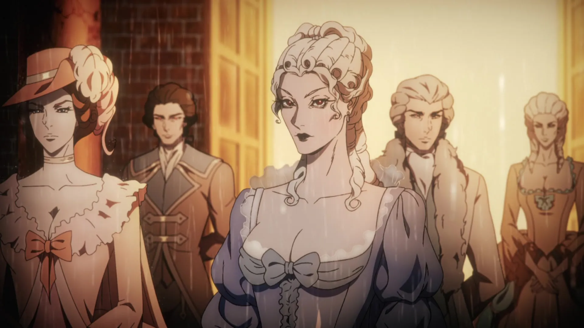 Marchioness at a party on her estate in 'Castlevania Nocturne.'