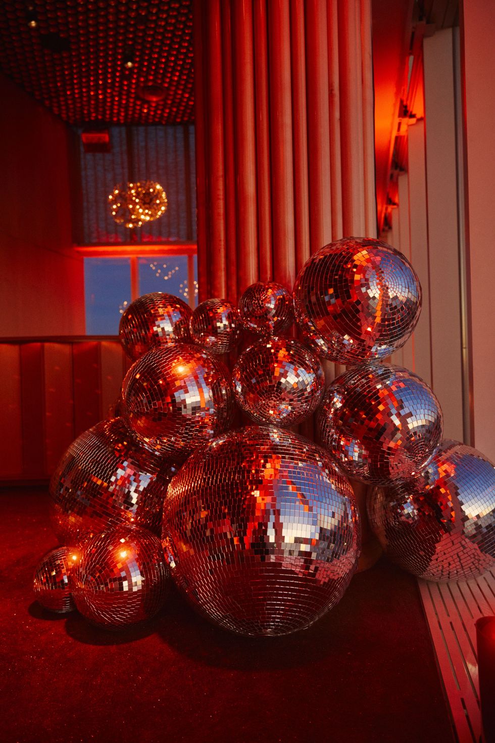 a group of shiny balls