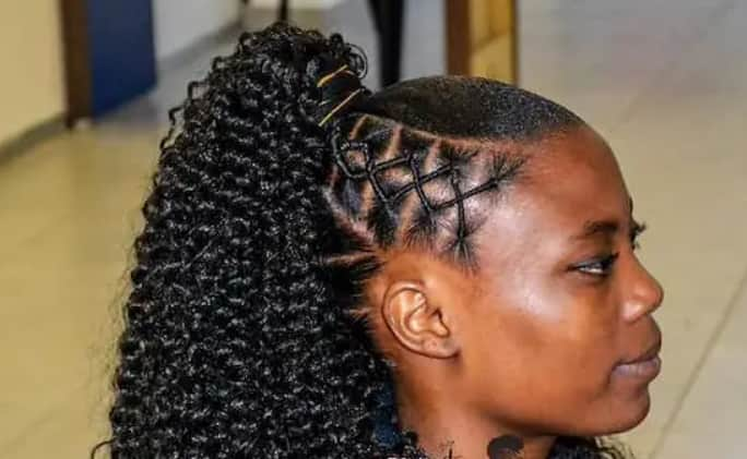 High braided ponytail weave designs