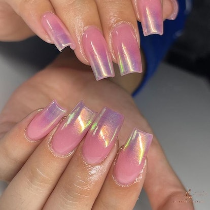 Ombre chrome.