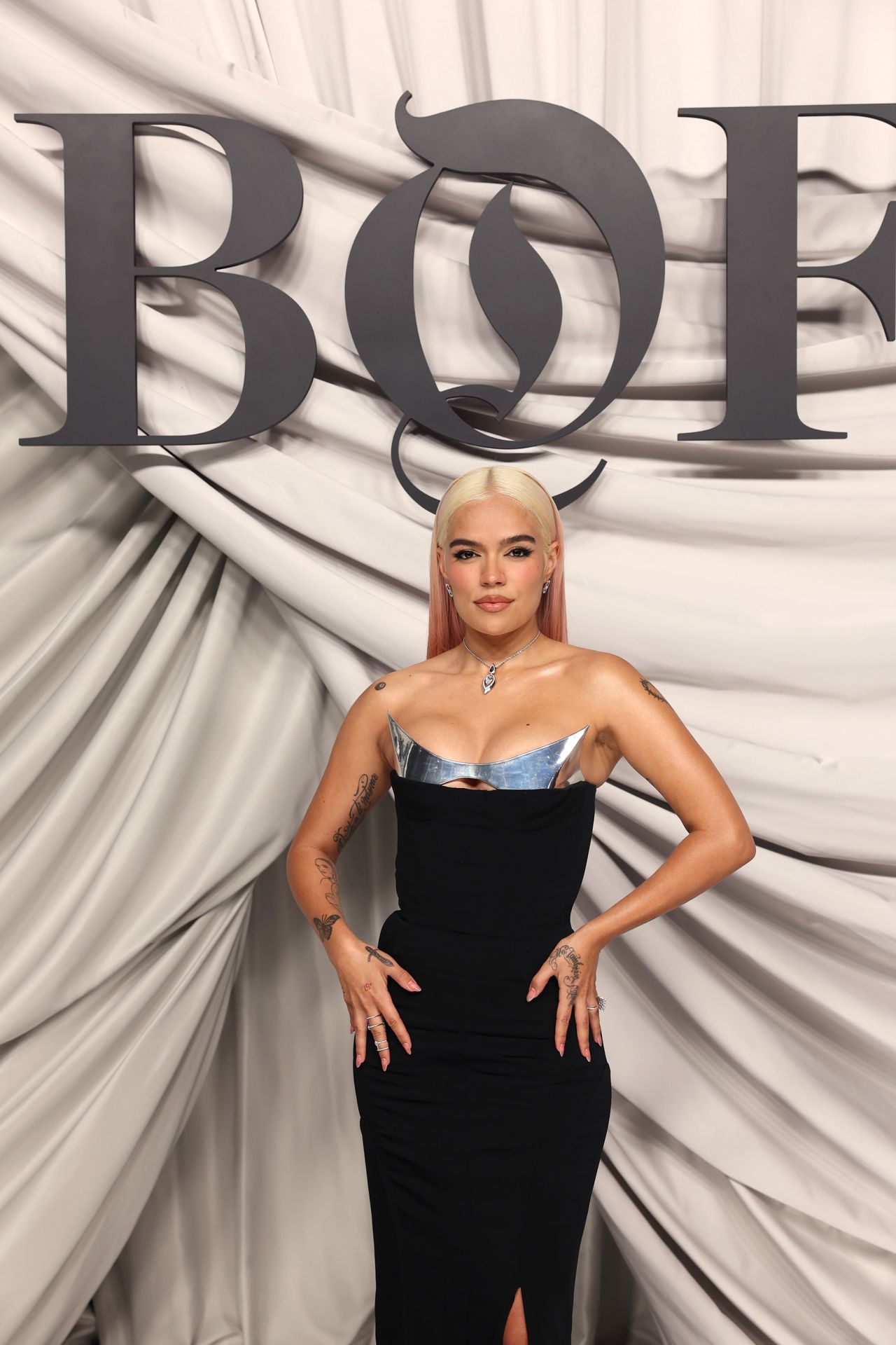 Karol G attends the #BoF500 Gala during Paris Fashion Week at Shangri-La Hotel Paris on September 30, 2023 in Paris, France.