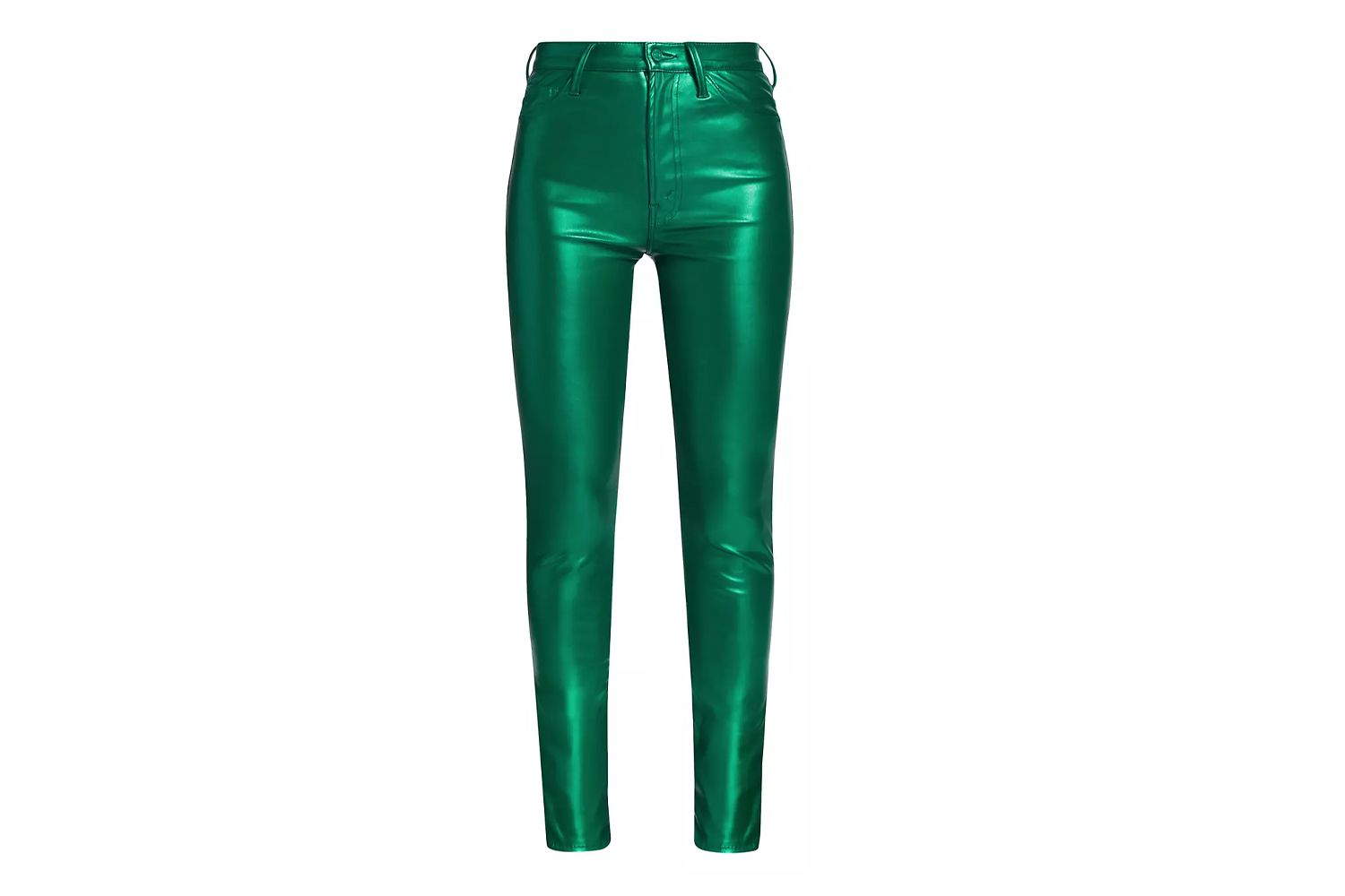  Mother Rail Skimp Faux Leather Skinny Pants 