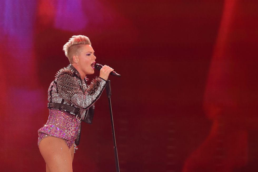 pink performs at chase field