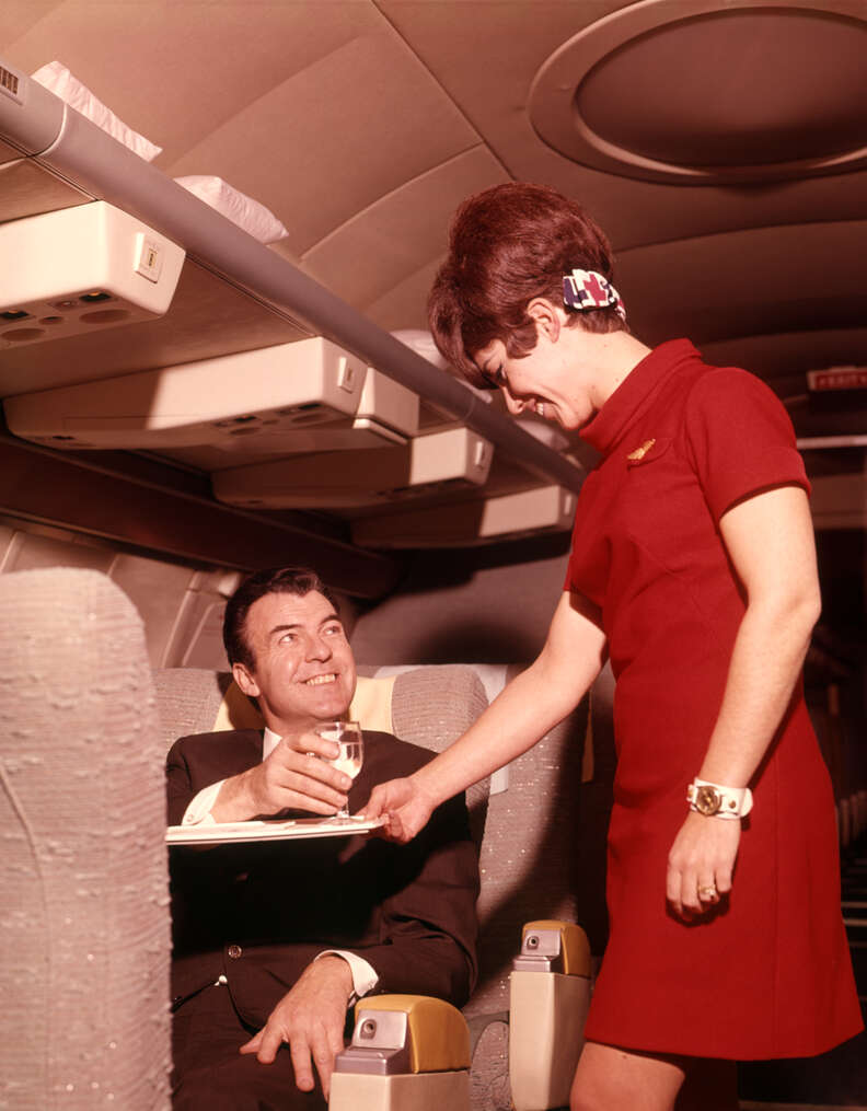 Flight attendant in 1968