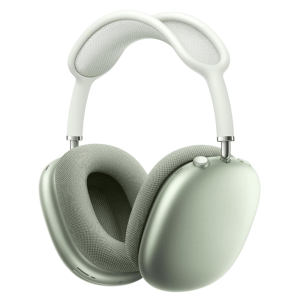 green over-ear headphones