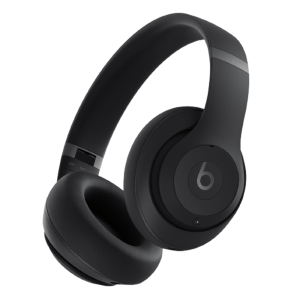 black over-ear headphones