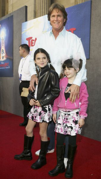 Image: Kylie Jenner with Caitlyn (then known as Bruce) Jenner and Kendall Jenner in the premiere of Teacher's Pet in 2004. 
