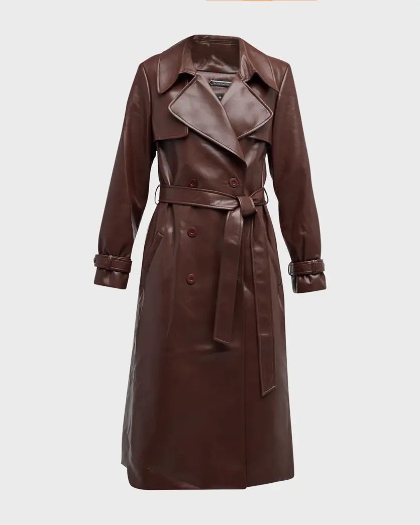 Elicia Vegan Leather Trench Coat