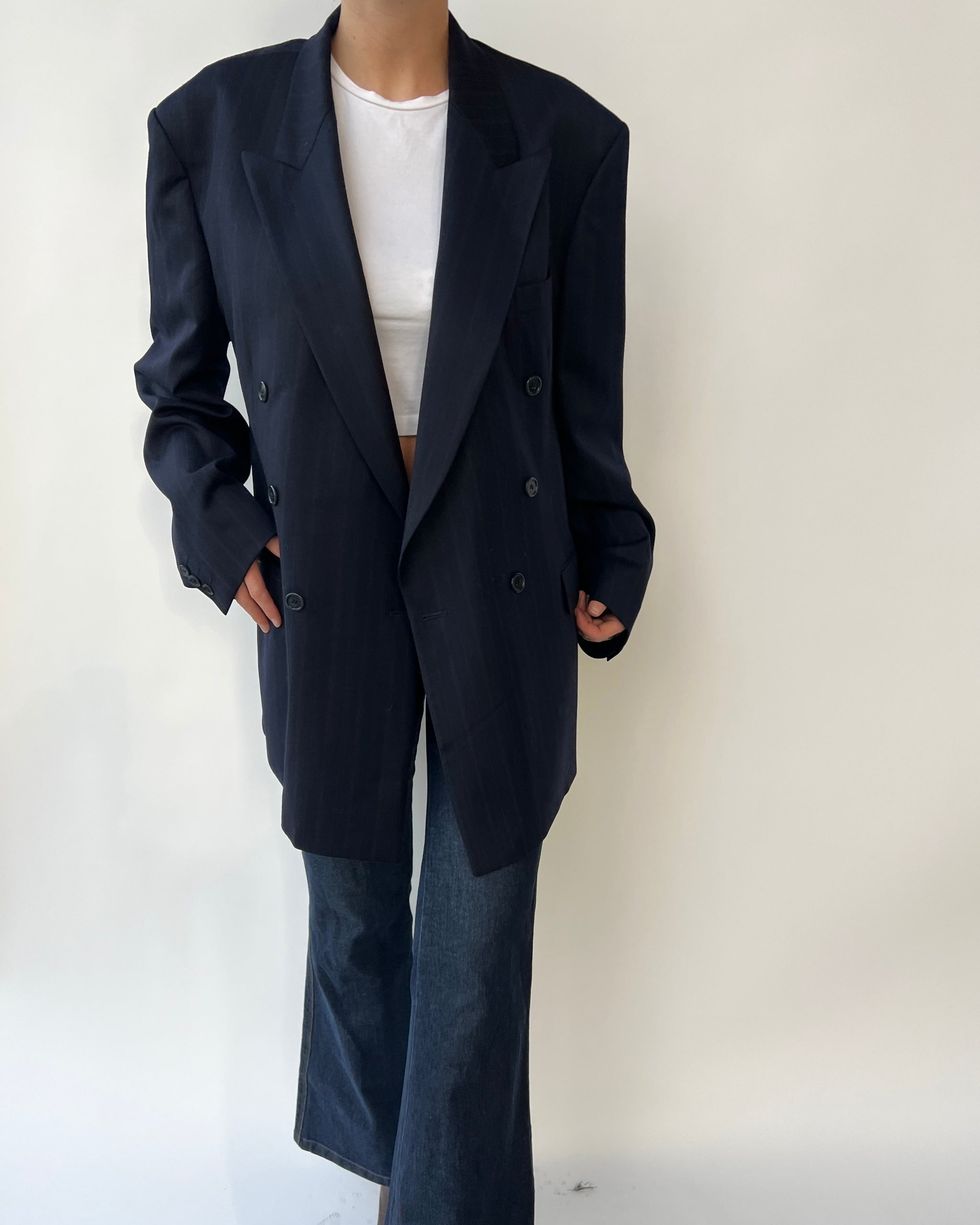 Navy Double Breasted Dior Blazer