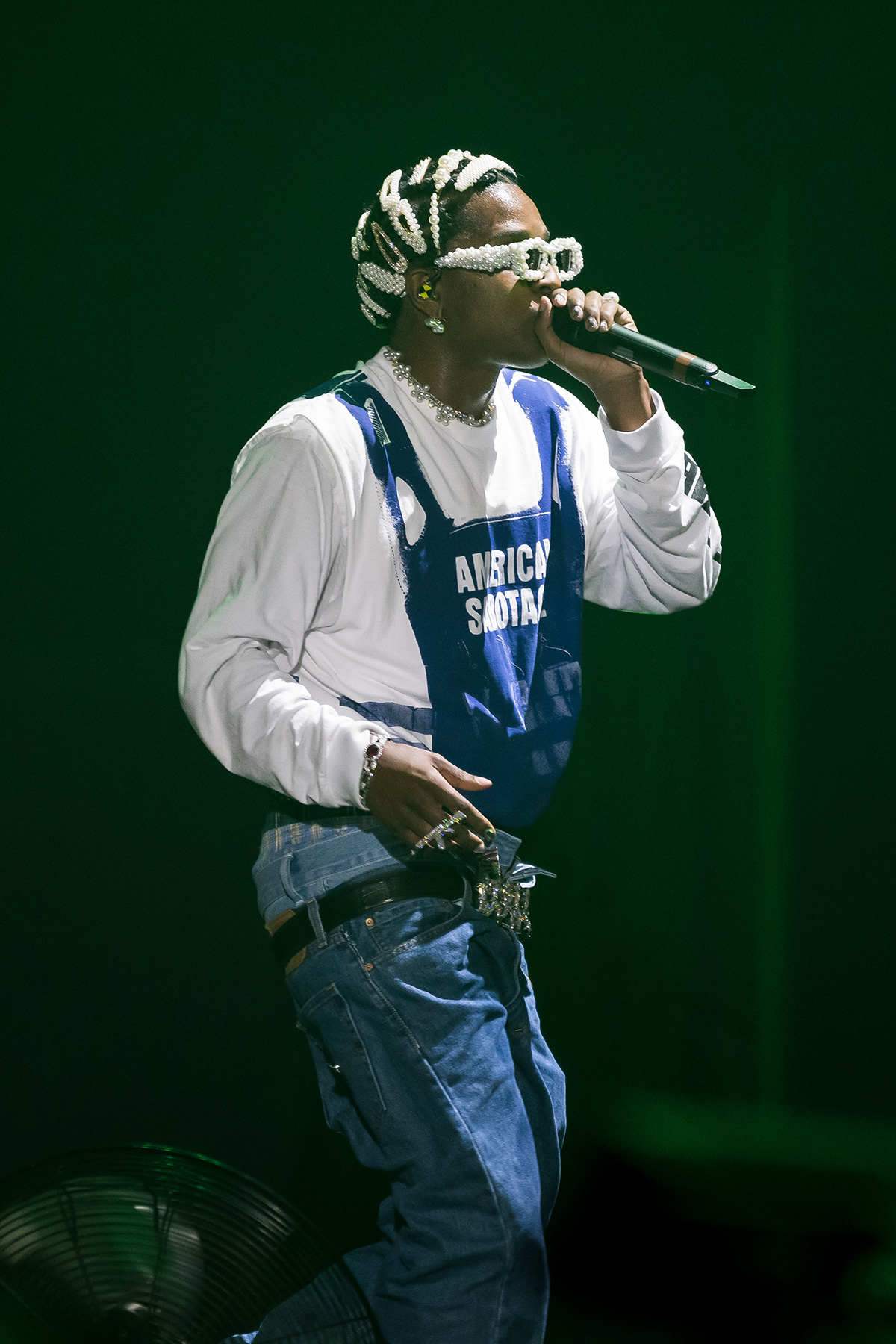 A$AP Rocky performs onstage during day three of Rolling Loud Miami at Hard Rock Stadium on July 23, 2023 in Miami Gardens, Florida