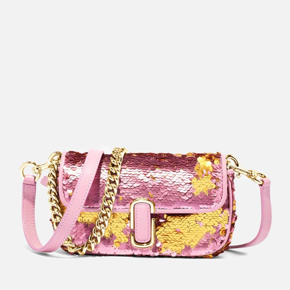 The Sequin J Leather Shoulder Bag