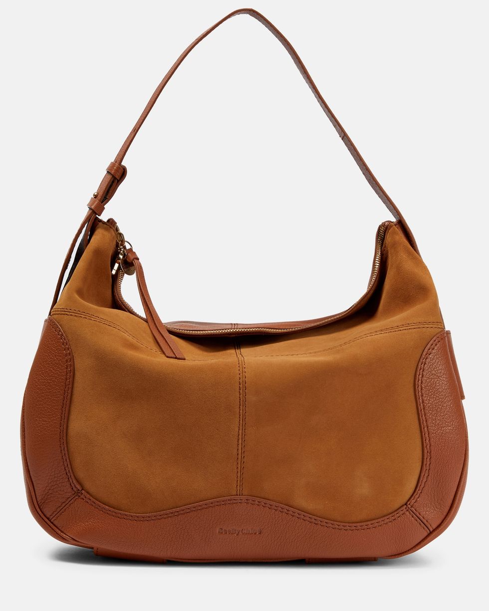 Hana Medium suede shoulder bag