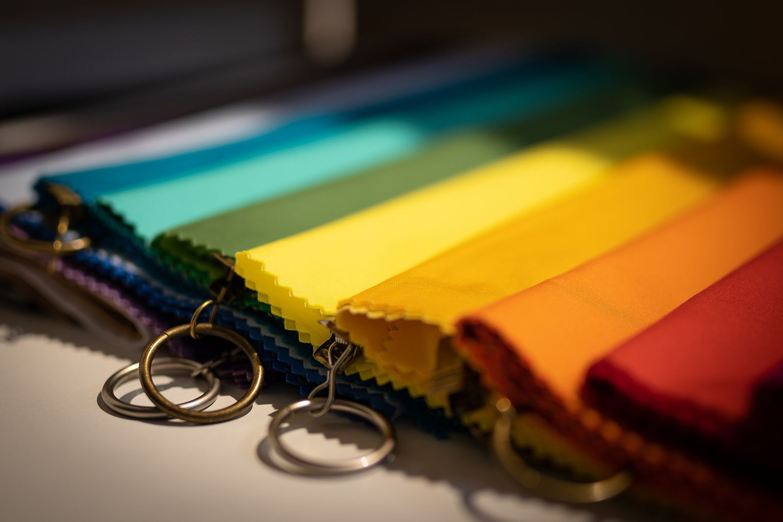 Drapes used for colour analysis are seen at 'Find Your Colour' studio in Hong Kong on September 7, 2023.