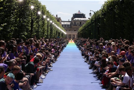 Catwalk of the Virgil Abloh Spring/Summer 2019 collection in Paris