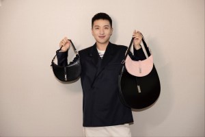 Mr. Bags carrying three styles of the Ralph Lauren Polo ID bag exclusive to China