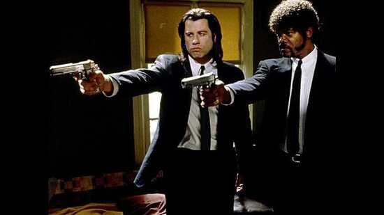 John Travolta and Samuel L Jackson in Pulp Fiction (1994) (Film still) John Travolta and Samuel L Jackson in Pulp Fiction (1994) (Film still)
