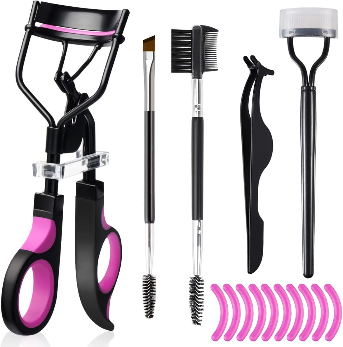 qiipii Eyelash Curler and Brow Brush Kit