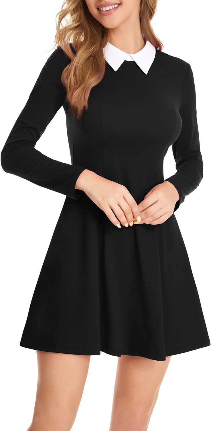 GUBERRY Women's Halloween Skater Dress Black