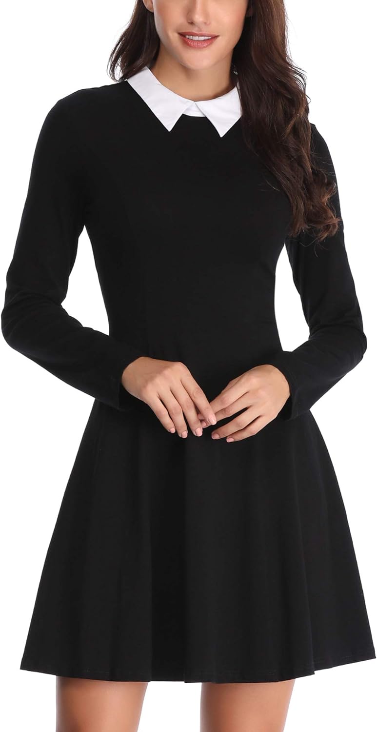 FENSACE Women's Halloween Peter Pan Collar Dress.