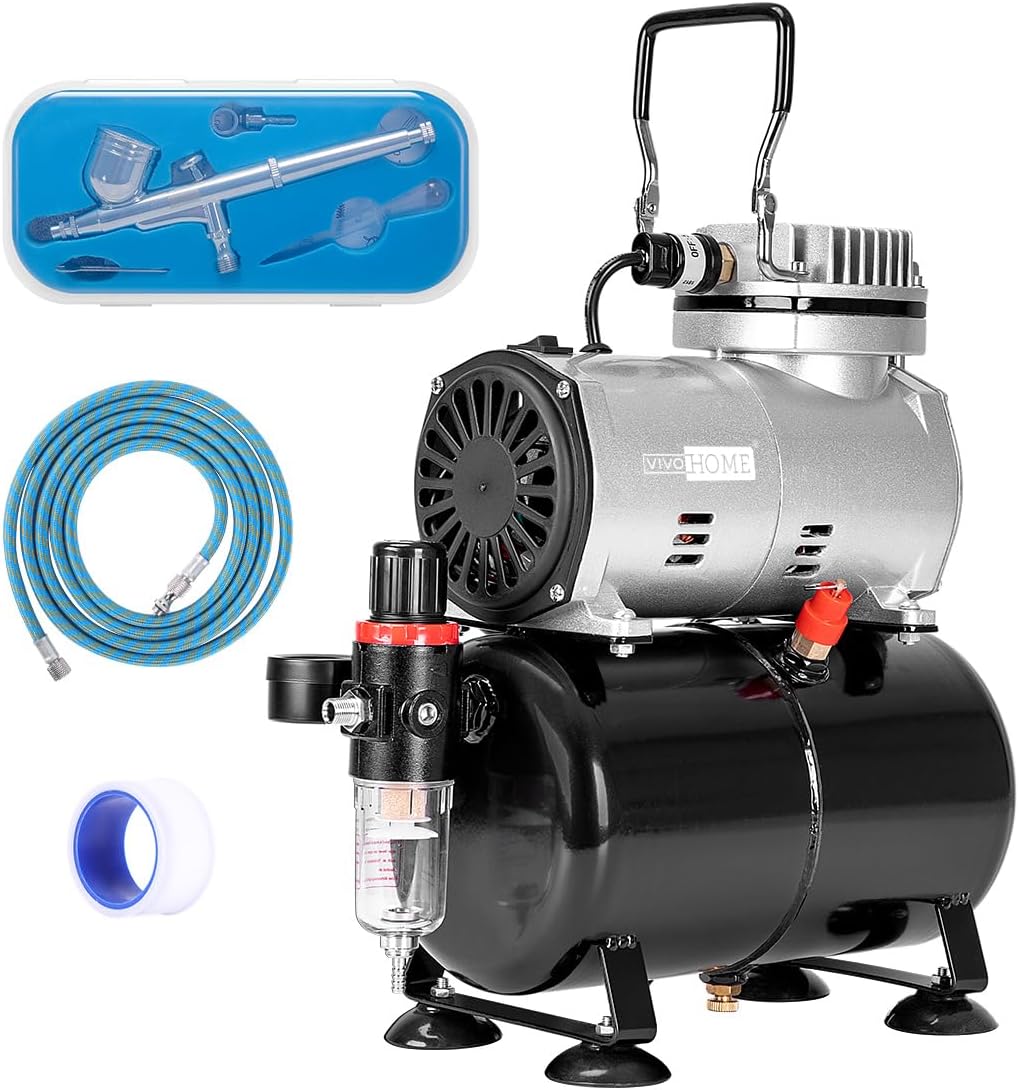 VIVOHOME Airbrush Kit with Compressor and Gun