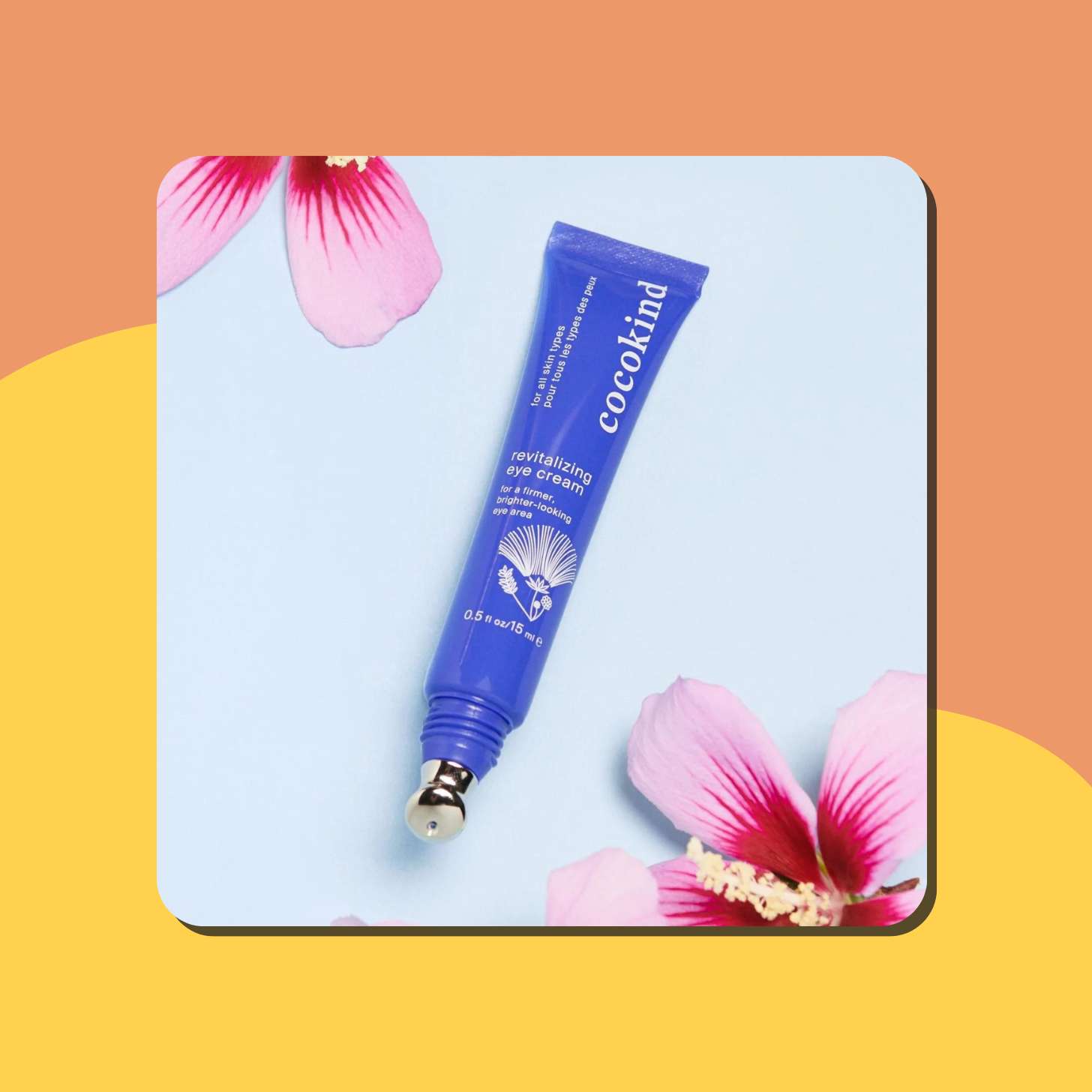 Eye cream in blue packaging with the words Cocokind Revitalizing Eye Cream