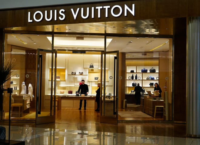 The Louis Vuitton store in Kenwood Towne Centre, Wednesday, Oct. 26, 2023. They’ve been open since November of 2018. The French luxury store is known for its monogrammed handbags and luggage.