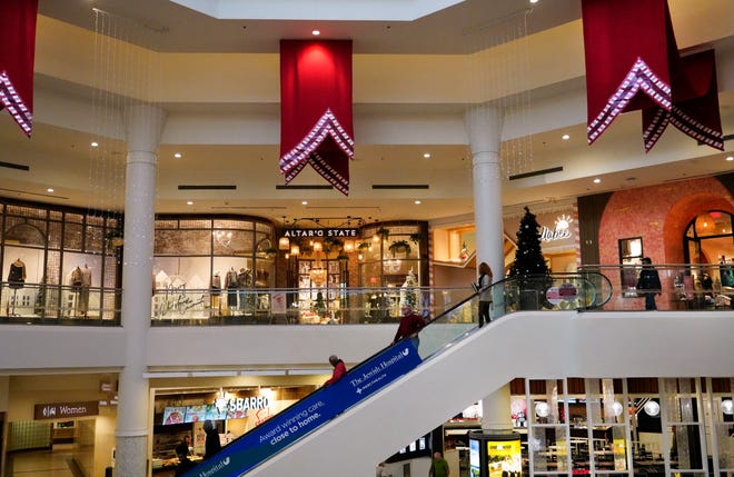 Kenwood Towne Centre is decorated for the holidays, Friday, Nov, 10, 2023. Kenwood Mall opened in 1987. It’s owned by Brookfield Properties.