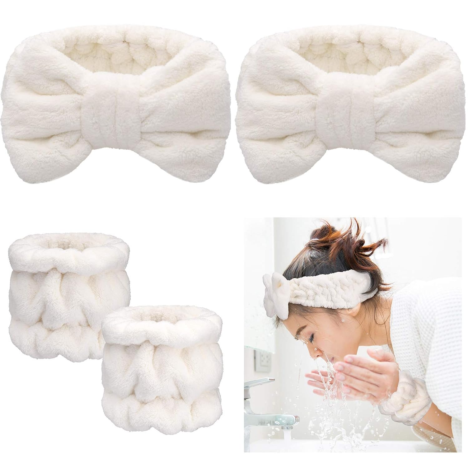 Chuangdi Spa Headband and Wristband Set