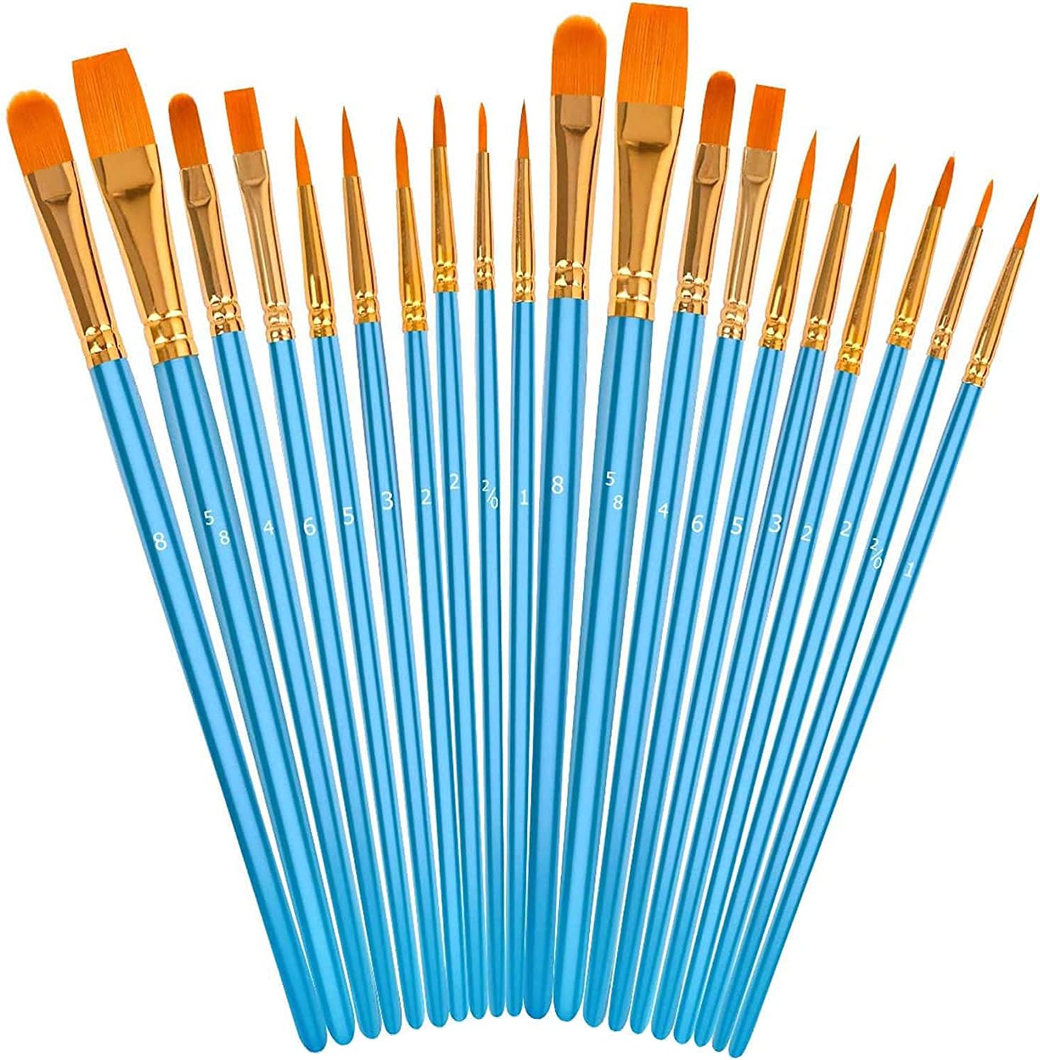 Soucolor Acrylic Paint Brushes Set 20Pcs