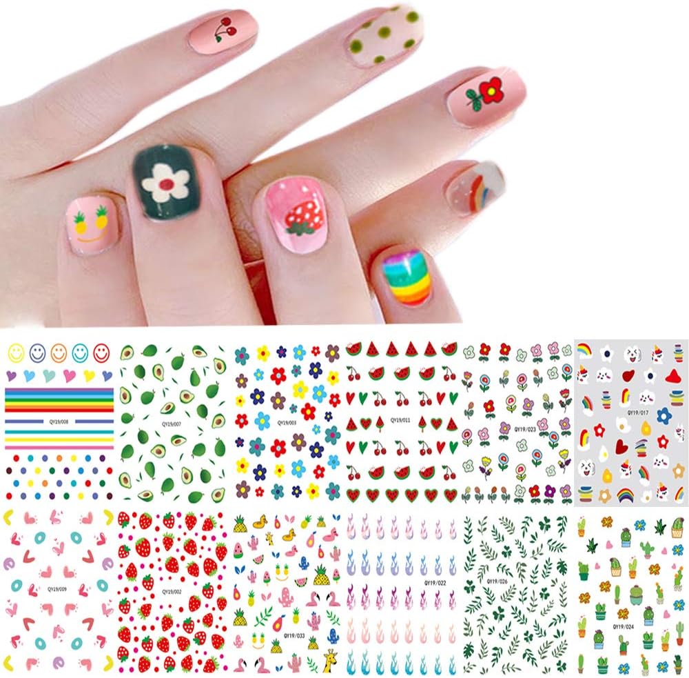 IHUKEIT Nail Stickers for Women and Girls