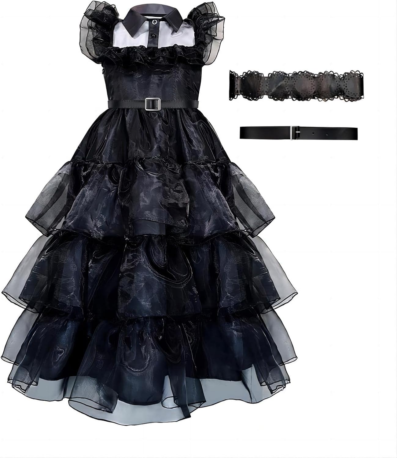 ABSUNTT Wednesday Addams Dress for Girls