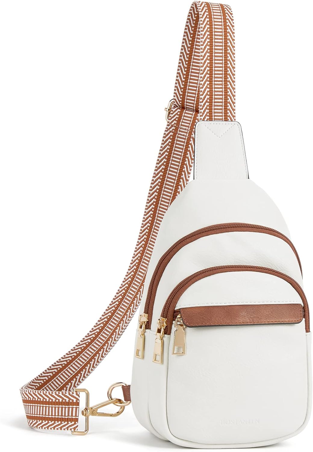 BOSTANTEN Small Sling Bag for Women A-Beige.