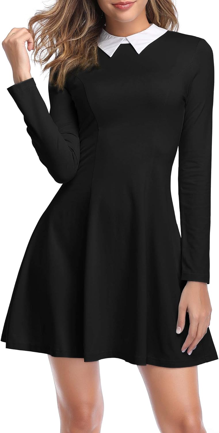 TORARY Womens Peter Pan Collar Dress