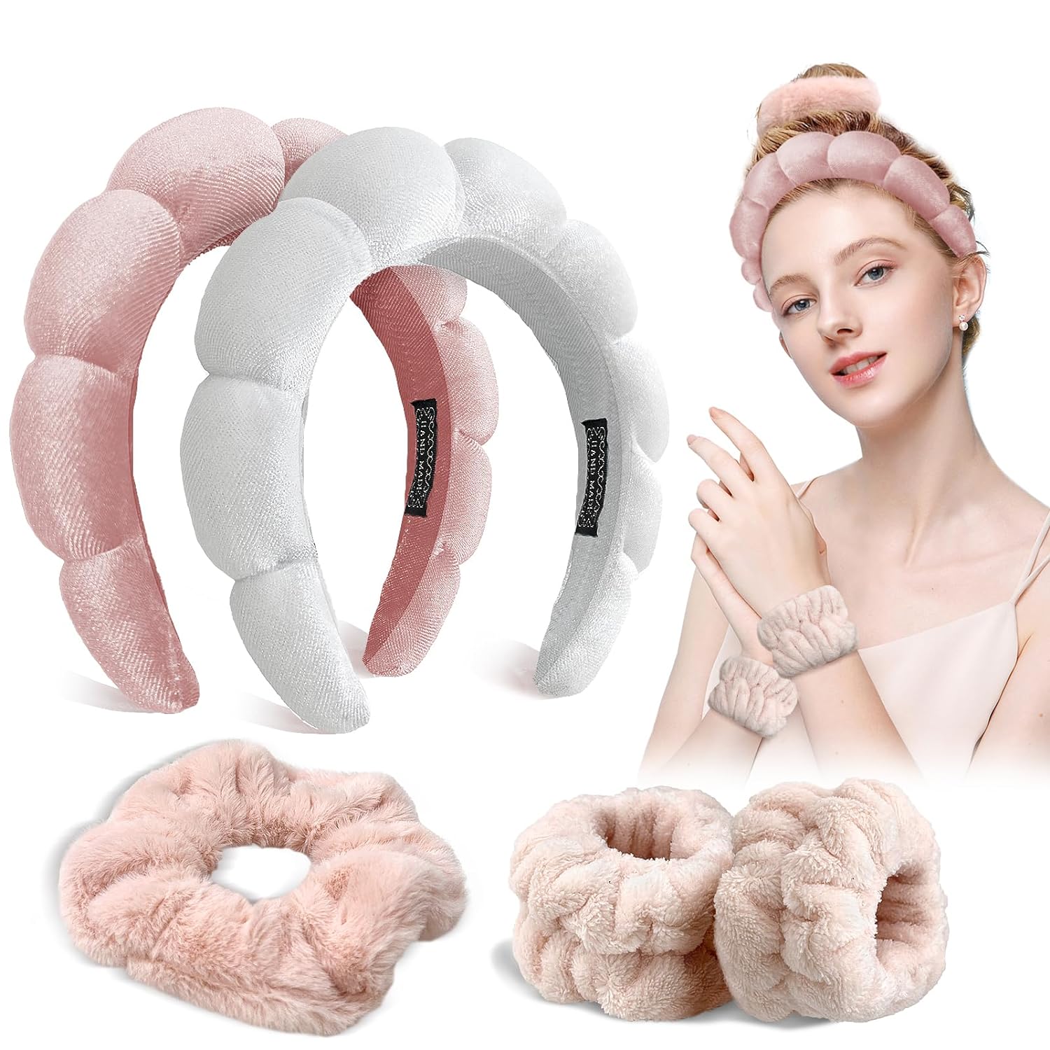 ApaLux Spa Headband and Wristband Set