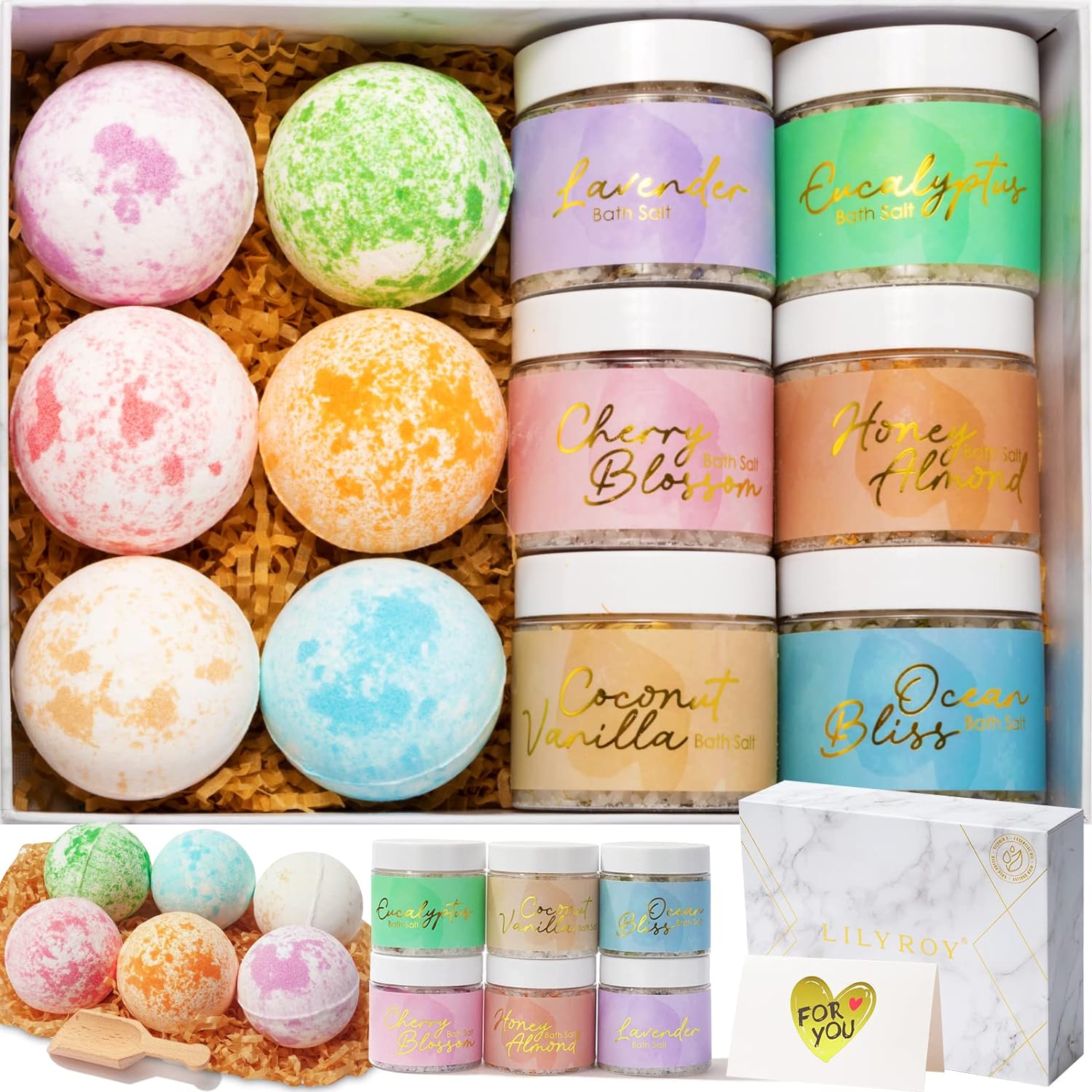 Relax and rejuvenate with 15-Piece cherry blossom bath spa gift set