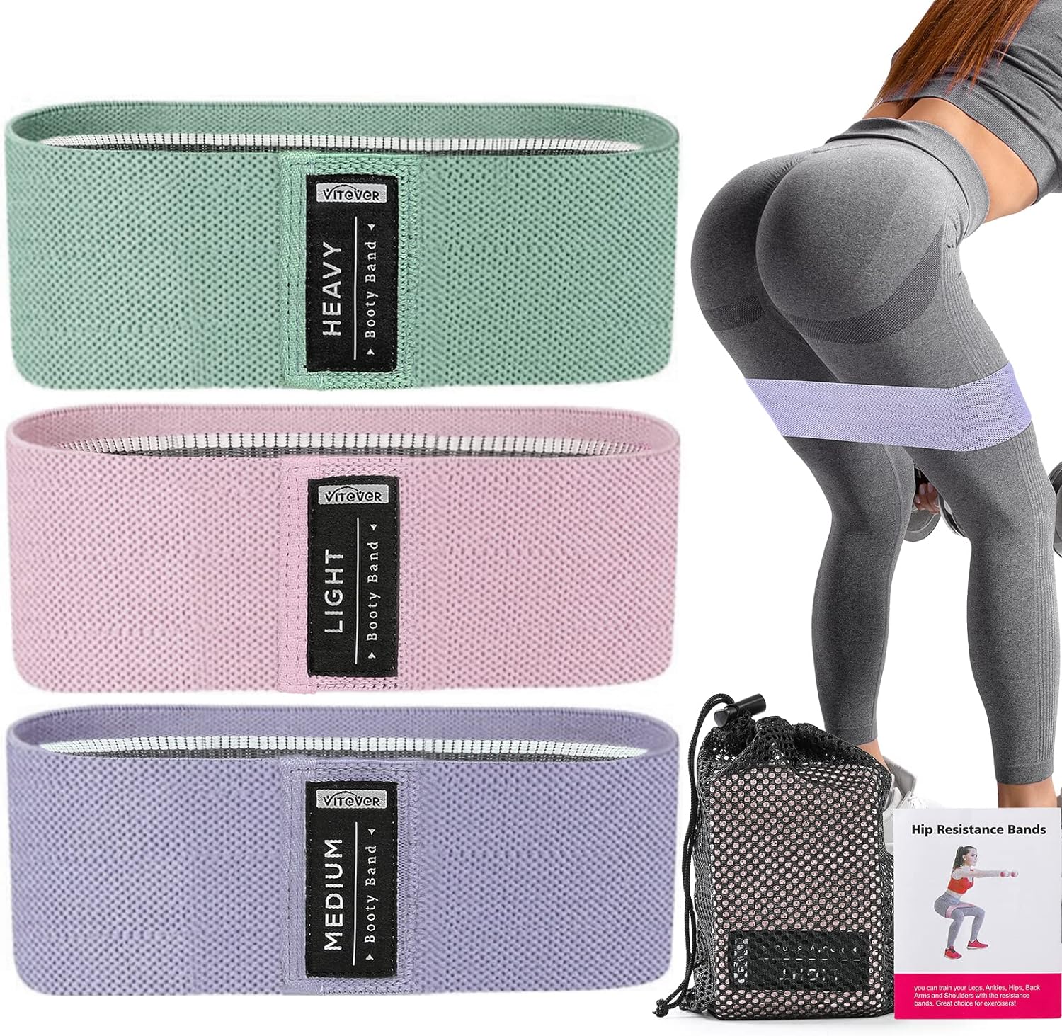 VITEVER Booty Bands Set for Women