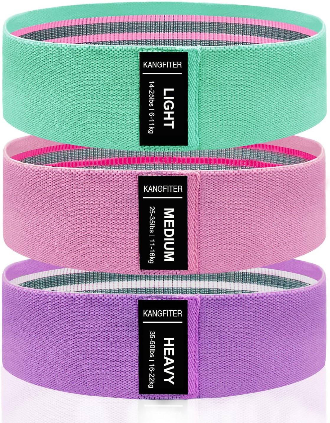 KANGFITER Fabric Resistance Bands Set