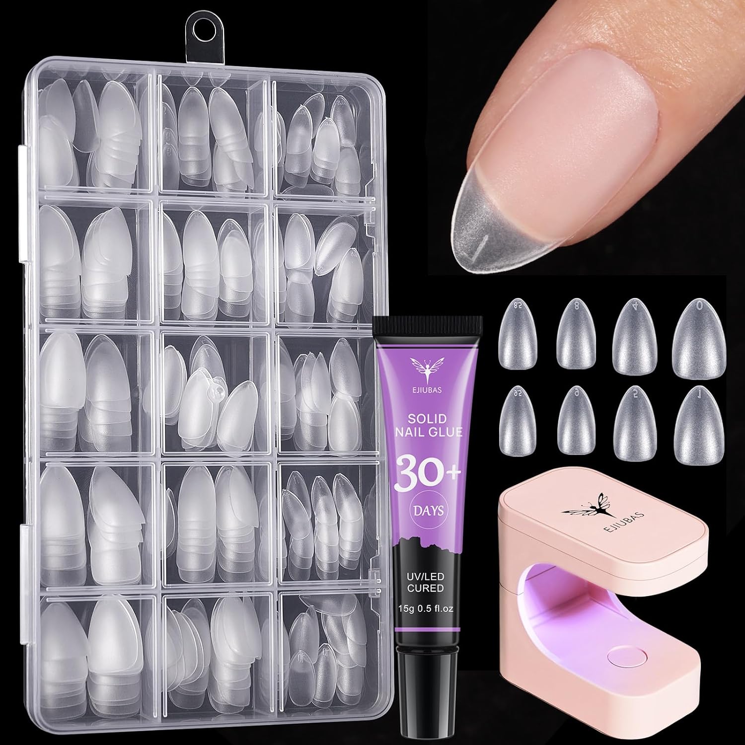 Ejiubas Gel Nail Kit with Portable Lamp