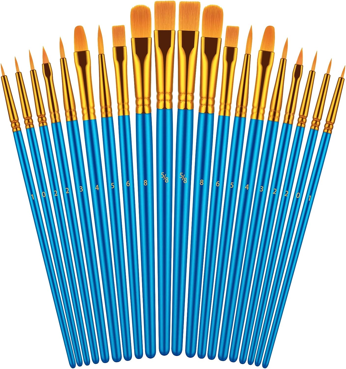 Artstorys Paint Brushes Set 20 Pcs Blue