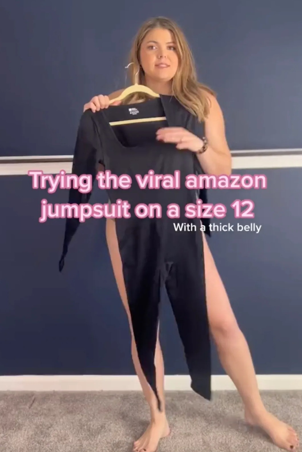 TikTok user Erica Suckow is a size 12 with a belly