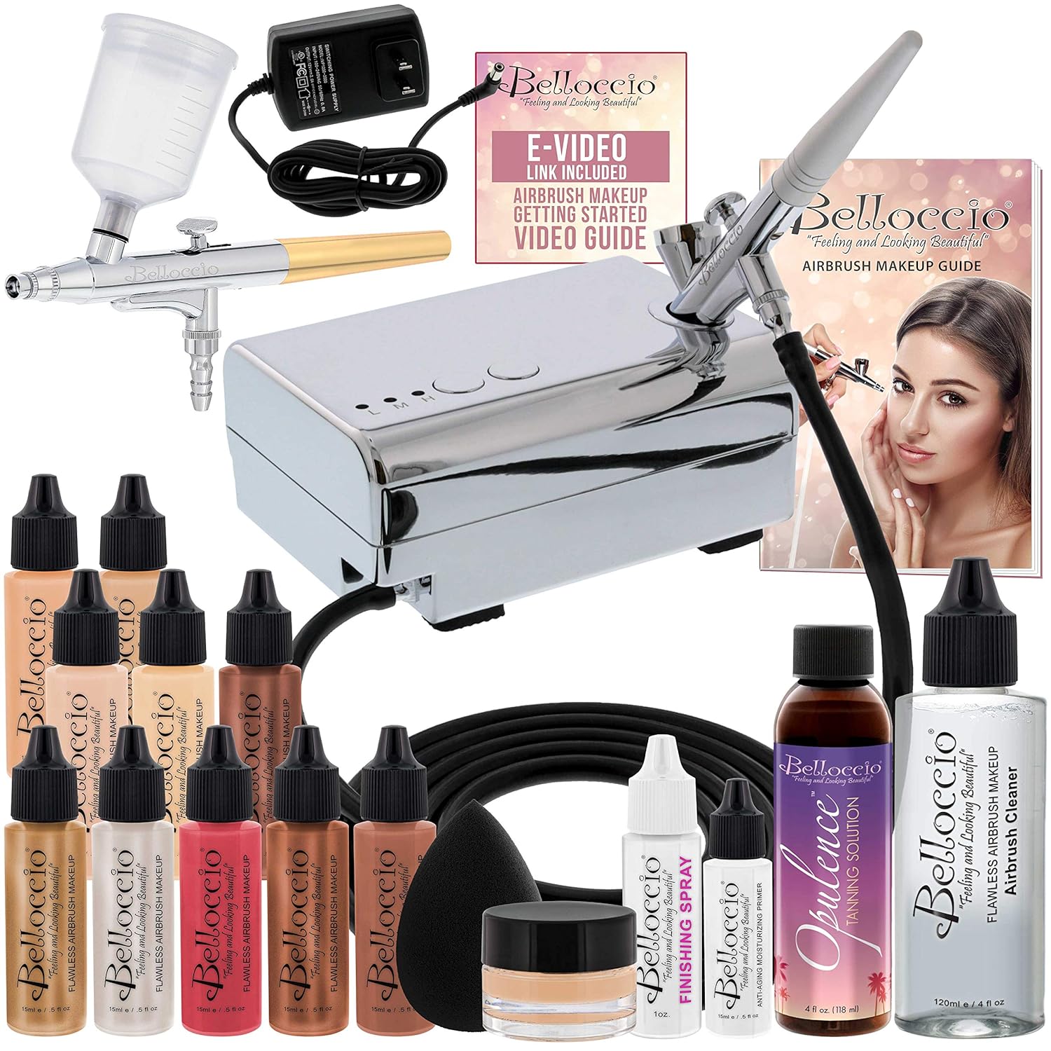 Belloccio Airbrush System with Fair Foundation and Blush Set