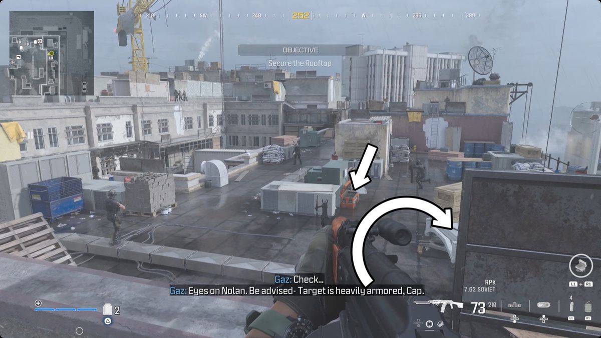 Call of Duty: Modern Warfare 3 screenshot with the Anti-Armor Rounds location marked.